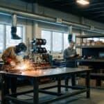 Winter inside of a welding shop is different.