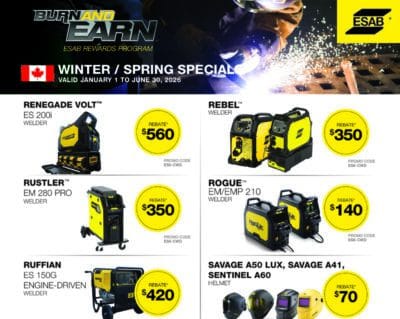 ESAB Burn And Earn Rebate