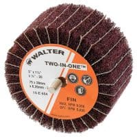 Walter 3-Inch Fine Grit Interleaved Flap Wheel Threaded