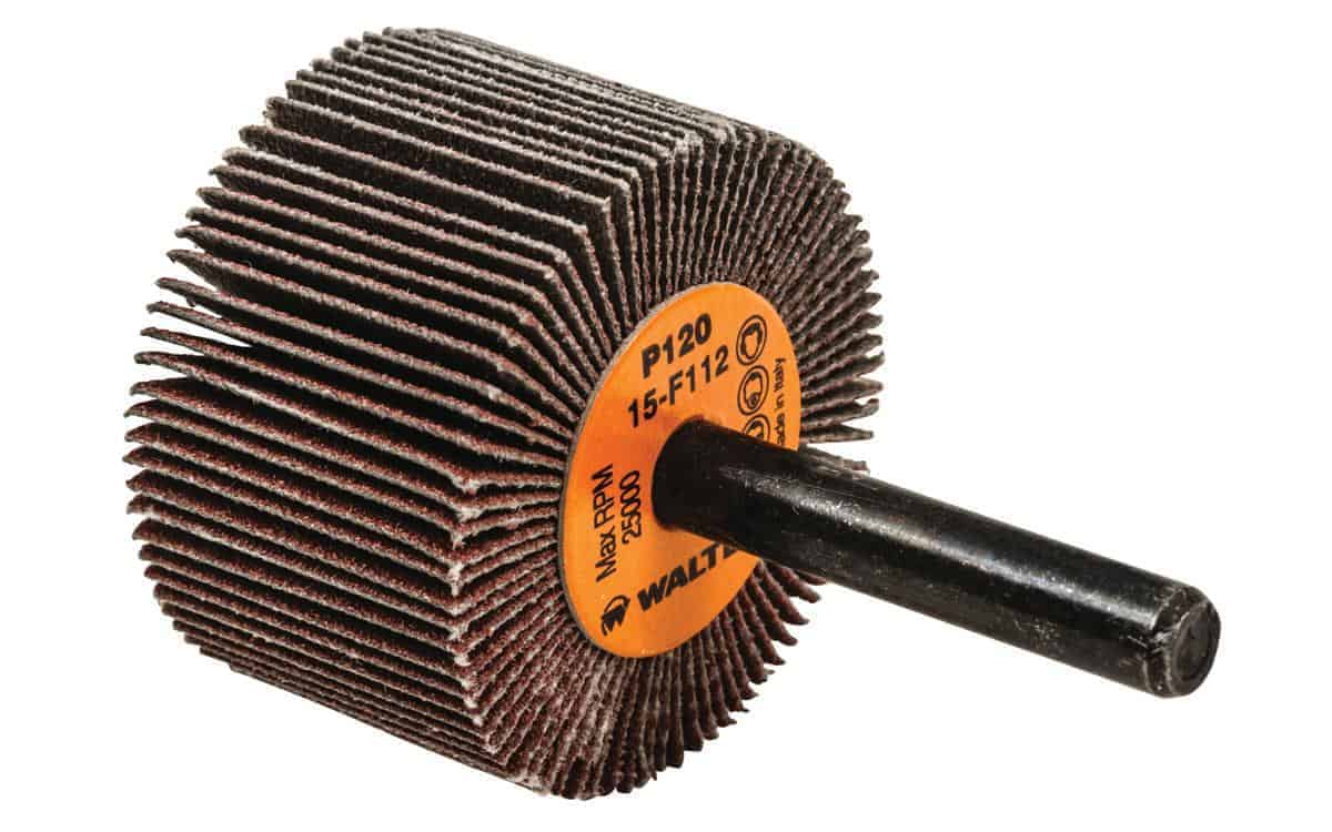Walter 1-1/2 Inch x 1 Inch 120 Grit Mounted Flap Wheel