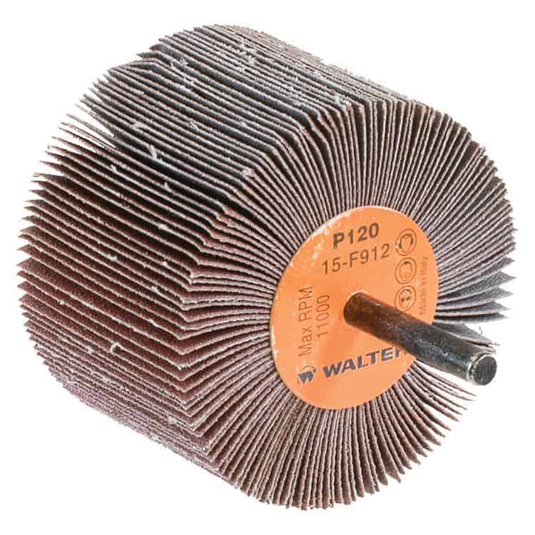 Walter 3-Inch x 2-Inch Mounted Flap Wheel 120 Grit