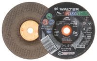 Walter FLEXCUT 5-Inch Flexible Grinding Wheel 100 Grit Spin-On