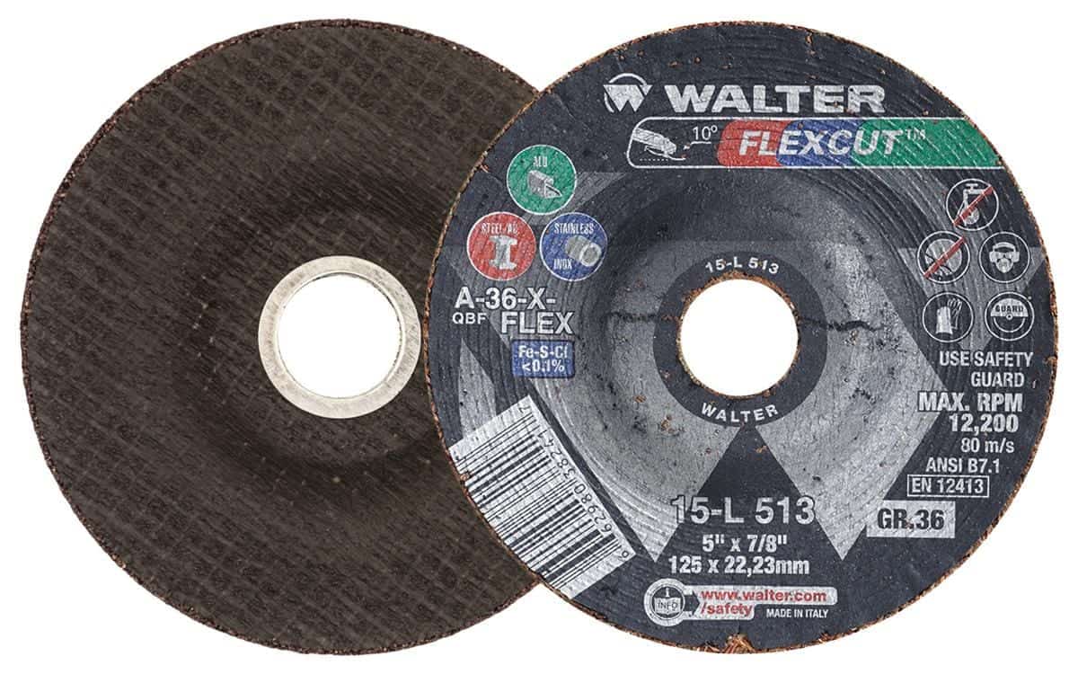 Walter FLEXCUT 5-Inch Flexible Grinding Wheel Grit 36