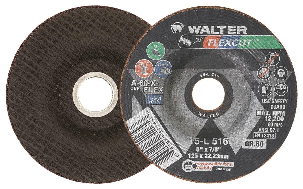Walter Flexcut 5-Inch Flexible Grinding Wheel Grit 60