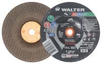 Walter Flexcut 6-Inch Flexible Grinding Wheel 36 Grit Spin-On