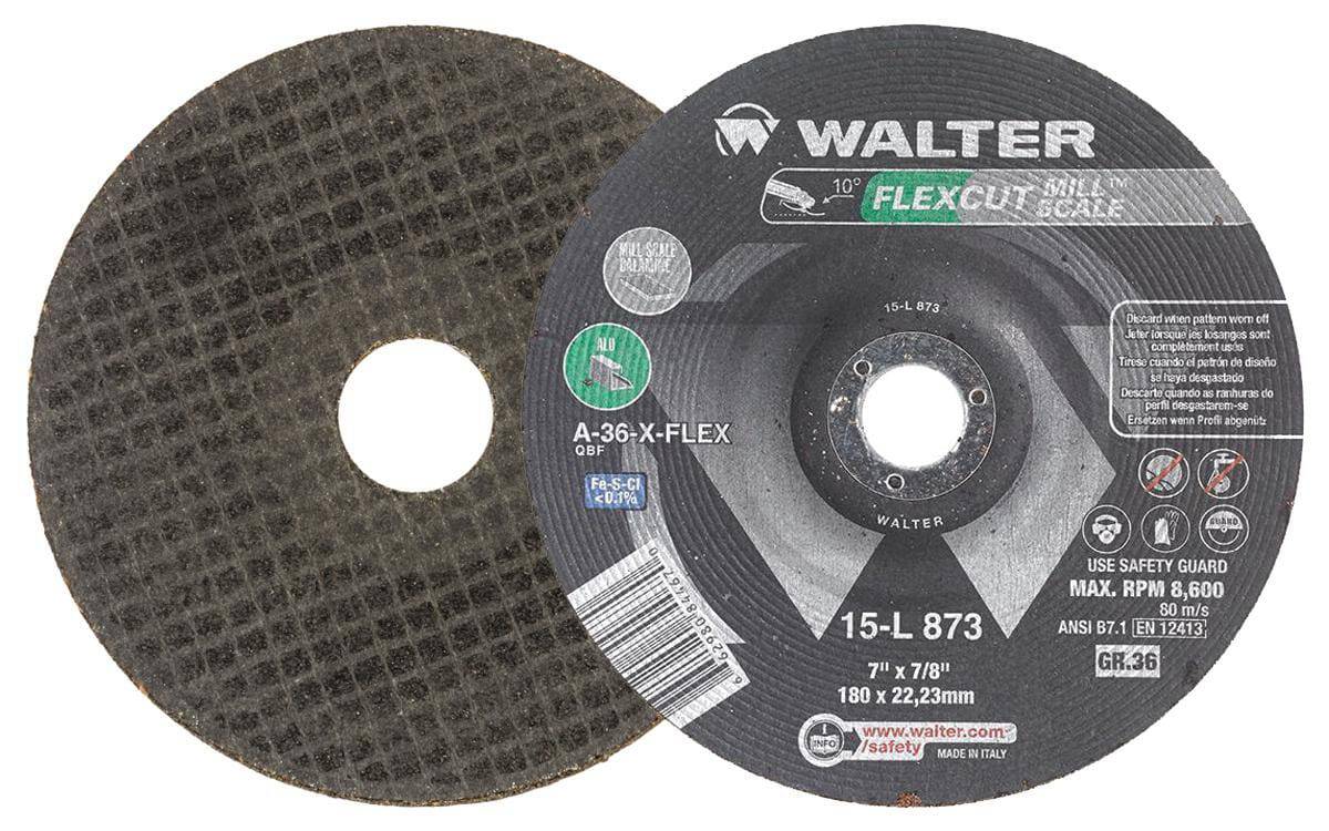 7-Inch Flexcut Mill Scale Flexible Grinding Wheel Grit 36