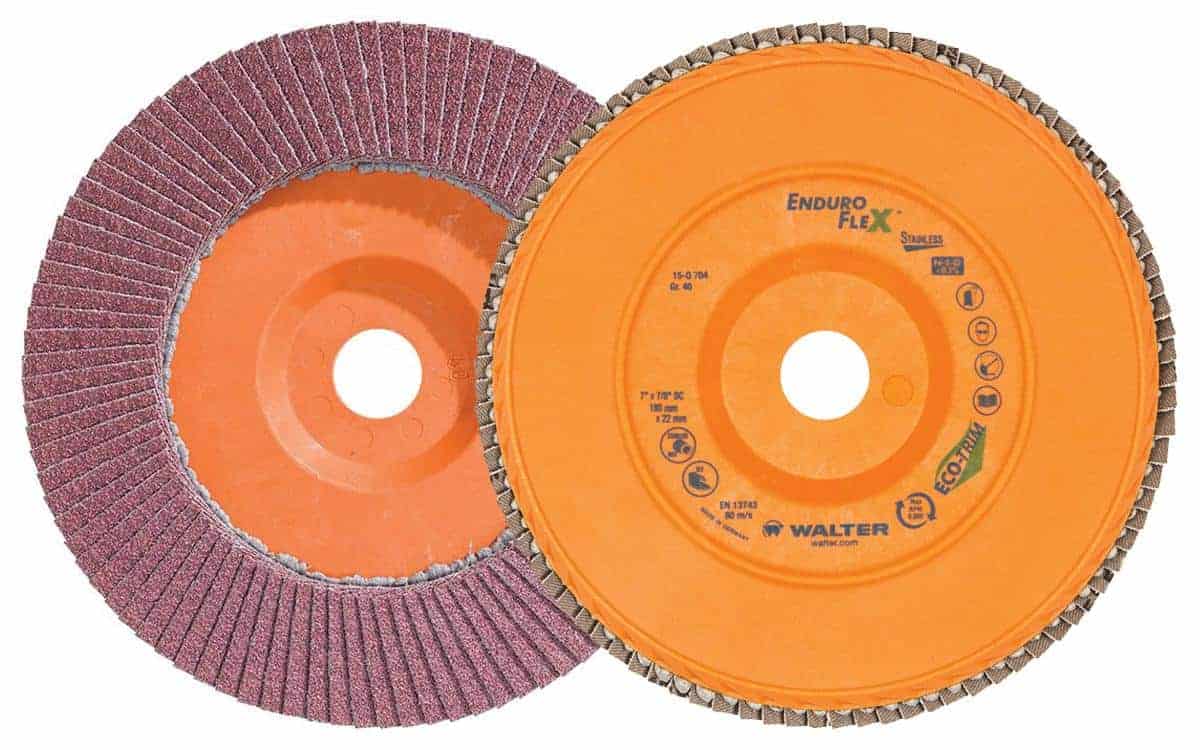Walter Enduro-Flex Stainless 7-Inch Flap Disc Grit 40 with Trimmable Backing