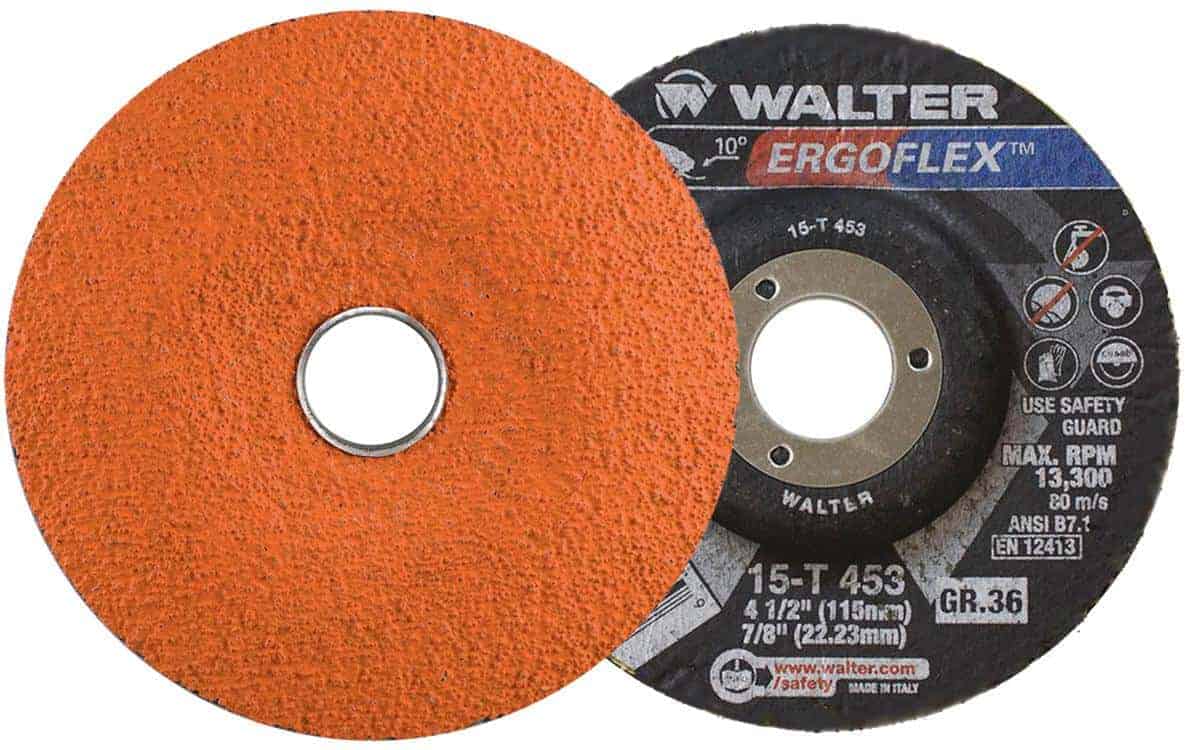 Walter ErgoFlex 4.5-Inch Flexible Grinding Wheel Type 29 36 Grit