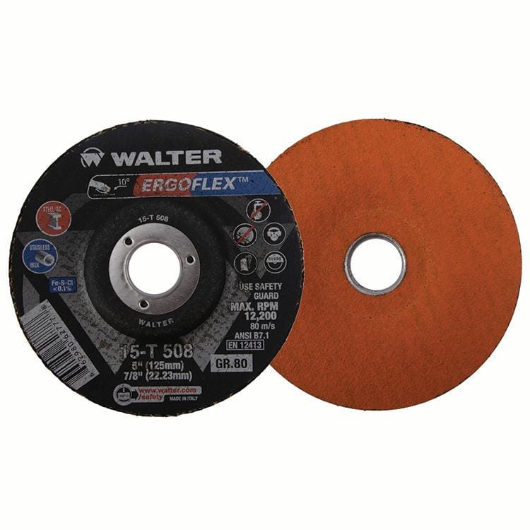 Walter ErgoFlex 5-Inch Type 29 Flexible Grinding Disc, 80 Grit