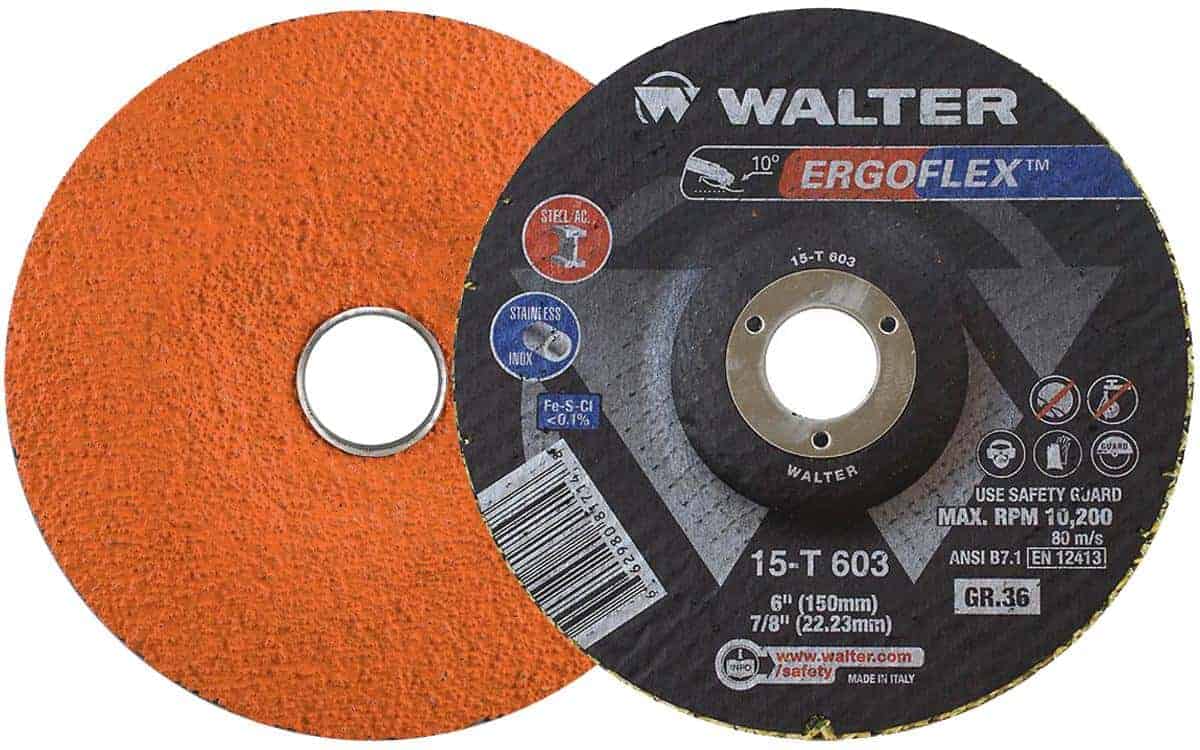 Walter ErgoFlex 6-Inch Flexible Grinding Wheel Type 29 Grit 36