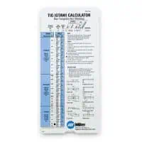 Miller TIG Parameter Slide Rule Calculator