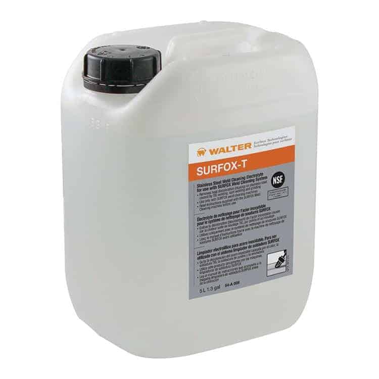 Walter SURFOX-T Heavy-Duty Weld Cleaning Electrolyte Solution, 5L