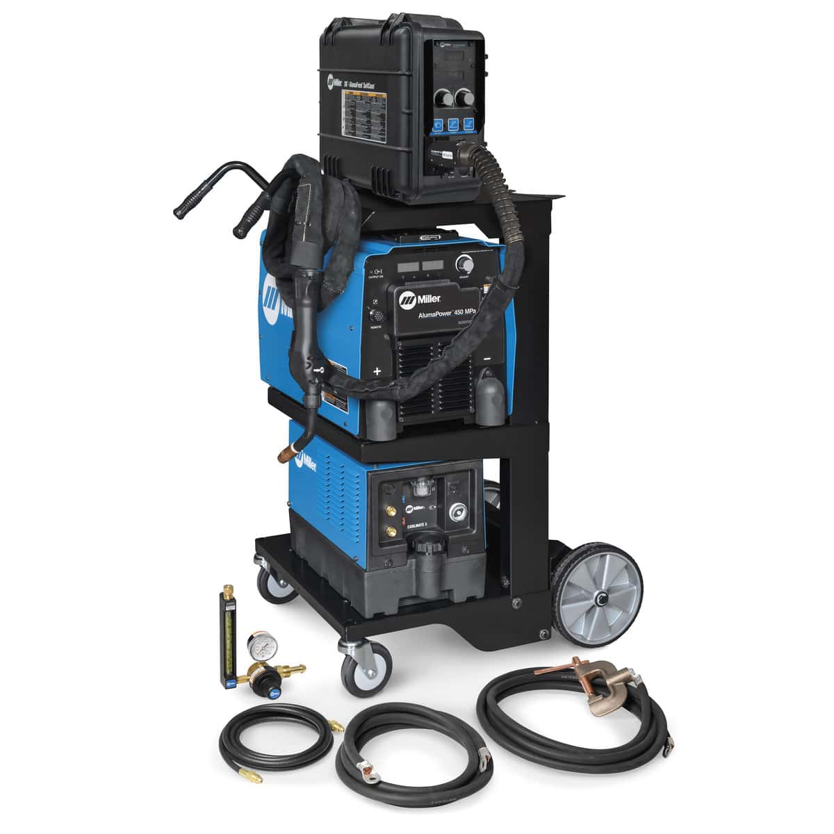 Miller AlumaFeed 450 MPa MIGRunner Package with Water-Cooled XR-Aluma-Pro Gun