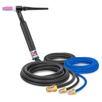 CK18 400A Water-Cooled TIG Torch Kit, 12.5ft Super-Flex, Rigid Head
