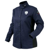 Angel Fire Women's FR Welding Jacket, Navy/Black, Large
